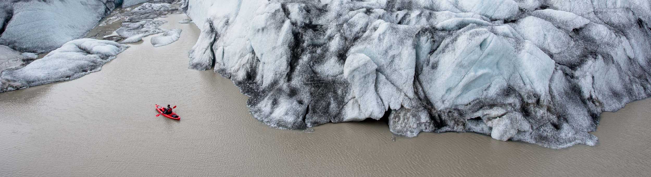  Kayaking On Solheimajokull Glacier Lagoon